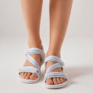 Ryka Savannah III Sandals White Blue Ombre Strappy Sporty Size 9M
